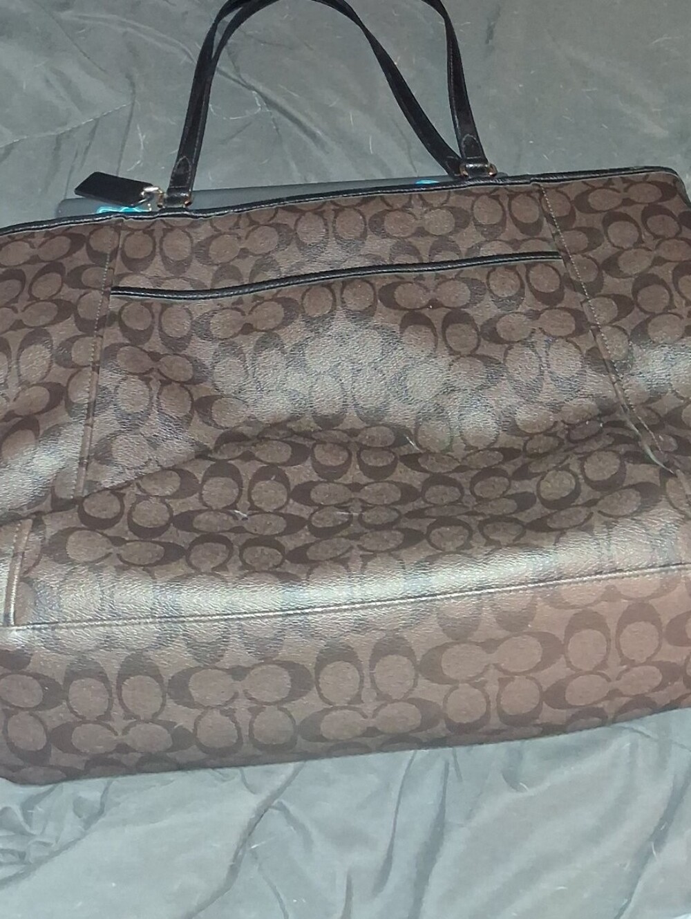 Coach Heritage Signature Tote Bag - Pristine Condition with Strap!